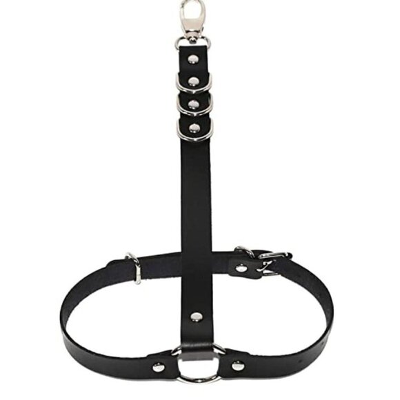 𝅺leather Strap Belt Loop Clip Leg Harness Garter Bondage Cosplay Rave BDSM NWT - Picture 4 of 6